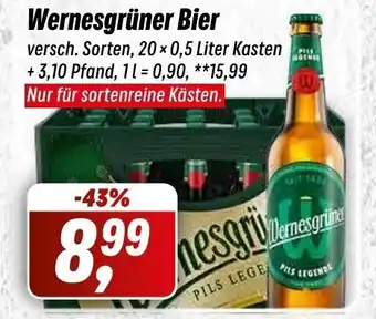 Simmel Wernesgrüner Bier 20*500ml Angebot