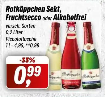 Simmel Rotkäppchen Sekt, Fruchtsecco oder Alkoholfrei 200ml Angebot