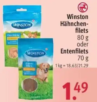 Rossmann Winston Hähnchenfilets 80 g oder Entenfilets 70 g Angebot