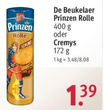 Rossmann De Beukelaer Prinzen Rolle 400 g oder Cremys 172g Angebot