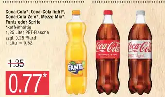 Marktkauf Coca-Cola*, Coca-Cola light*, Coca-Cola Zero*, Mezzo Mix*, Fanta oder Sprite * 1.25L Angebot