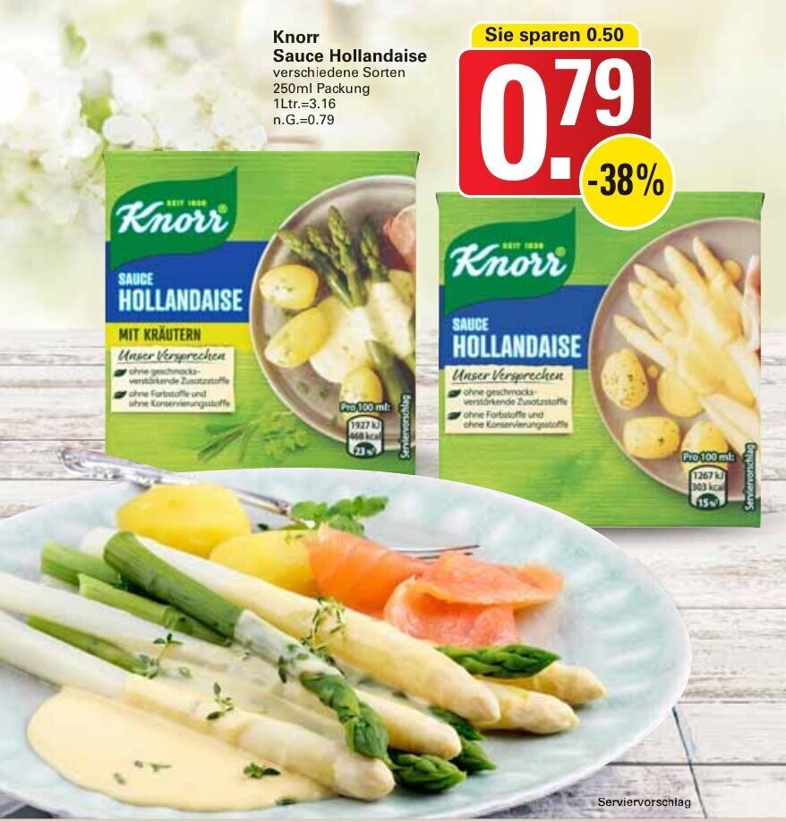 Knorr Sauce Hollandaise 250ml Packung Angebot bei WEZ