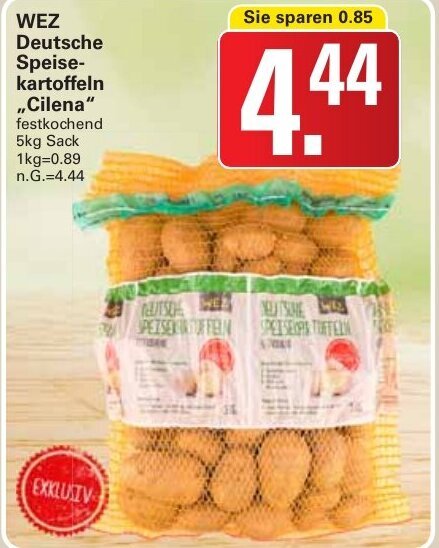WEZ WEZ Deutsche Speisekartoffeln ,,Cilena" 5kg Sack Angebot