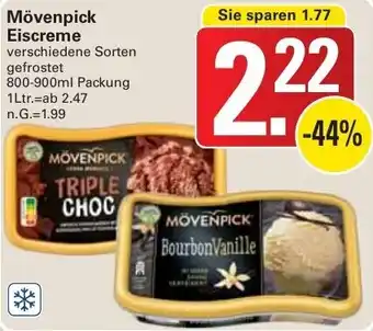 WEZ Mövenpick Eiscreme 800-900ml Packung Angebot