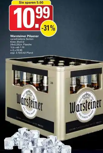 WEZ Warsteiner Pilsener Kiste 20x0,5/ 24x0,33Ltr. Flasche Angebot