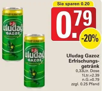 WEZ Uludag Gazoz Erfrischungsgetränk 0,33Ltr. Dose Angebot