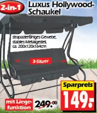 Wreesmann 2in1 Luxus Hollywood Schaukel Angebot