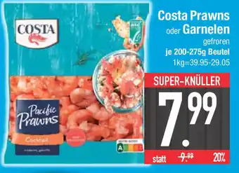 E-Center Costa Prawns oder Garnelen gefroren je 200 - 275 g Angebot