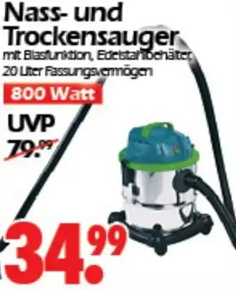 Wreesmann Nass- und Trockensauger 800 Watt Angebot