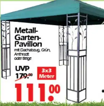 Wreesmann Metall-Garten-Pavillon 3x3 Meter Angebot