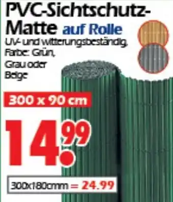 Wreesmann PVC-Sichtschutz-Matte auf Rolle Angebot