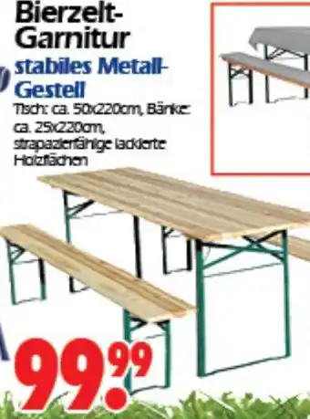 Wreesmann Bierzelt-Garnitur stabiles Metall-Gestell Angebot