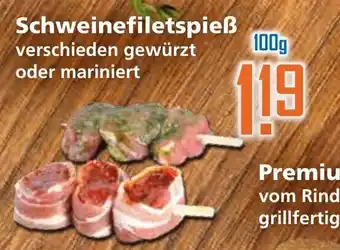 Klaas und Kock Schweinefiletspieß 100g Angebot