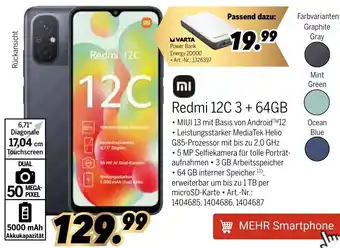 MEDIMAX Xiaomi Redmi 12C 3 + 64GB Angebot