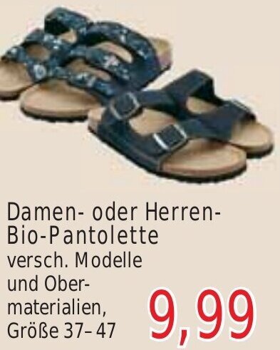 Wiglo Wunderland Damen- oder Herren-Bio-Pantolette Angebot