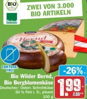 Hit Bio Wilder Bernd, Bio Bergblumenkäse 100 g Angebot