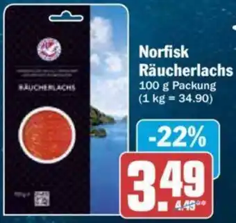 Hit Norfisk Räucherlachs 100 g Packung Angebot