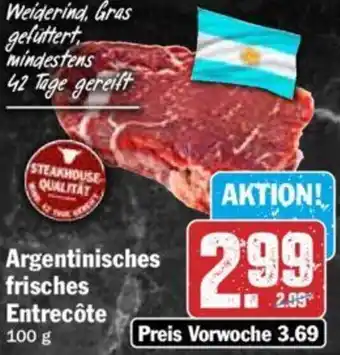 Hit Argentinisches frisches Entrecôte 100 g Angebot