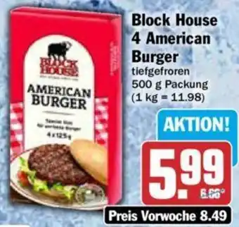 Hit Block House 4 American Burger 500 g Packung Angebot