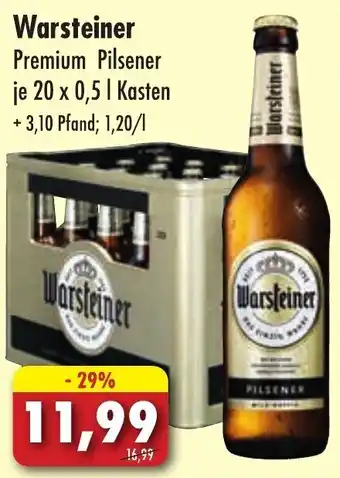 Lösch Depot Warsteiner Premium Pilsener 20 x 0,5 L Kasten Angebot