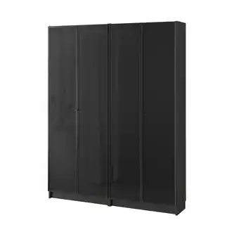 IKEA Billy / högbo regalkombination mit vitrinentüren schwarzbraun/schwarz Angebot