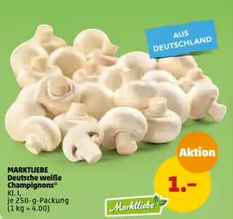 PENNY MARKTLIEBE Deutsche weiße Champignons* 250-g-Packung Angebot