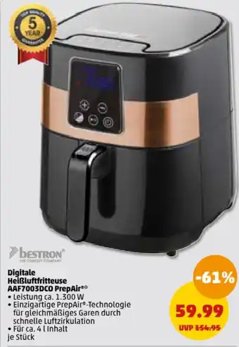 PENNY Digitale Heißluftfritteuse AAF7003DCO Prepair*** Angebot