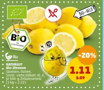 PENNY NATURGUT Bio-Zitronen je 500-g-Zellulosenetz Angebot