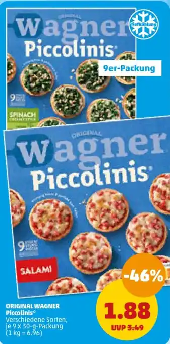 PENNY ORIGINAL WAGNER Piccolinis* je 9 x 30-g-Packung Angebot