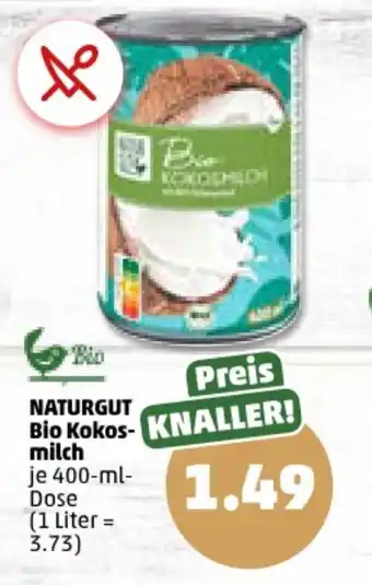 PENNY NATURGUT Bio Kokos- milch je 400-ml-Dose Angebot