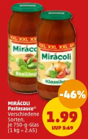 PENNY MIRÁCOLI Pastasauce je 750-g-Glas Angebot