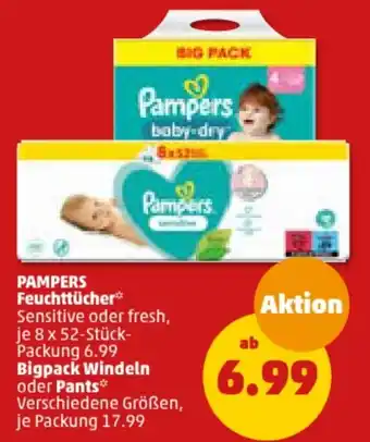 PENNY PAMPERS Feuchttücher* BIG PACK Windeln oder Pants Angebot