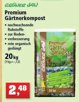 Thomas Philipps GRÜNER JAN Premium Gärtner-kompost 20 kg Angebot