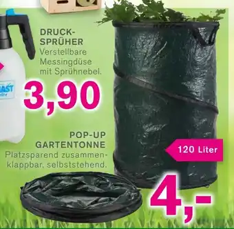 KODi POP-UP GARTENTONNE Platzsparend zusammen-klappbar, selbststehend. 120 Liter Angebot