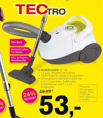 KODi TECtro STAUBSAUGER VC 181 Angebot