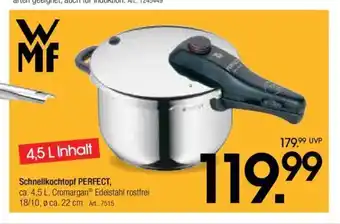 Zurbrüggen WMF Schnellkochtopf PERFECT, ca. 4,5 L, Cromargan® Edelstahl rostfrei 18/10, Ø ca. 22 cm. Angebot