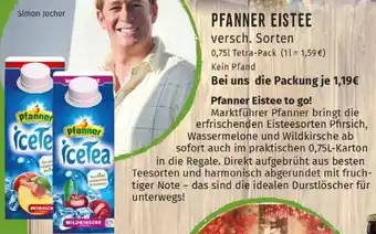 Markgrafen Pfanner Eistee 0,75 L Angebot