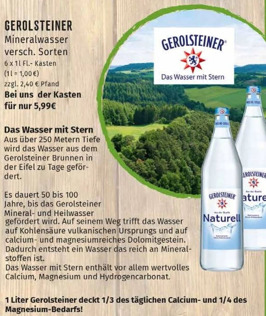 Erstaunlich Gerolsteiner Angebot Nãchste Woche Bilder