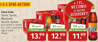 Markgrafen Coca-Cola Fanta, Sprite, Mezzomix 12x1 L Angebot