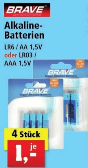 Thomas Philipps BRAVE Alkaline-Batterien Angebot