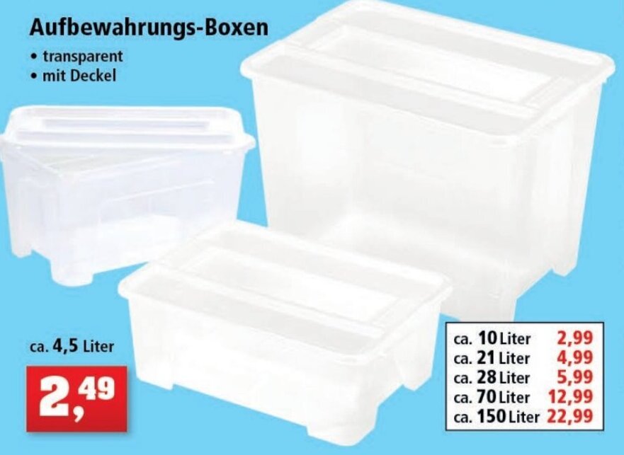 Aufbewahrungs-Boxen ca. 4,5 Liter Angebot bei Thomas Philipps