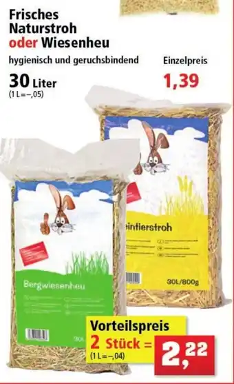 Thomas Philipps Frisches Naturstroh oder Wiesenheu 30 Liter Angebot