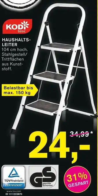 KODi HAUSHALTSLEITER 104 cm hoch Angebot