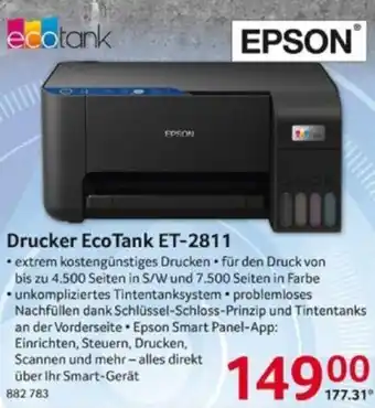 Selgros EPSON Drucker EcoTank ET-2811 Angebot