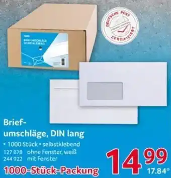 Selgros Briefumschläge, DIN lang 1000-Stück-Packung Angebot