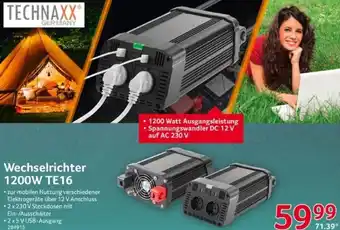 Selgros TECHNAXX Wechselrichter 1200W TE16 Angebot
