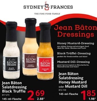 Selgros Jean Bâton Salatdressing Black Truffle 145-ml-Flasche Angebot