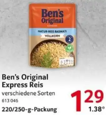 Selgros Ben's Original Express Reis 220/250-g-Packung Angebot