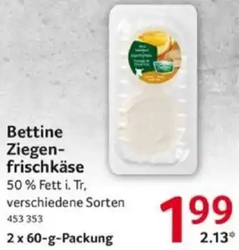 Selgros Bettine Ziegenfrischkäse 2 x 60-g-Packung Angebot