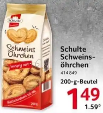 Selgros Schulte Schweinsöhrchen 200-g-Beutel Angebot